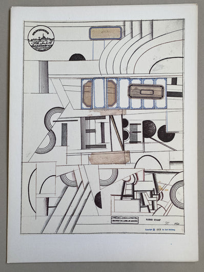 Saul Steinberg Vintage Print 1977 - Original Lithograph