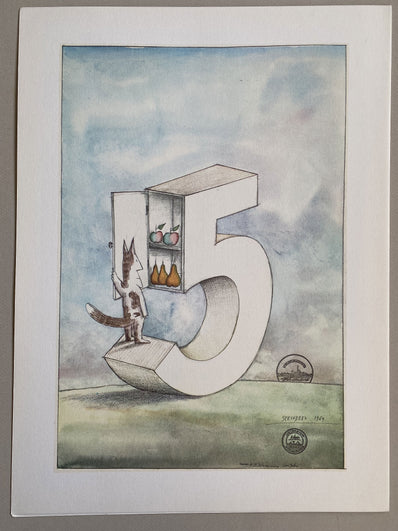 Saul Steinberg Vintage Print 1977 - Original Lithograph