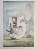 Saul Steinberg Vintage Print 1977 - Original Lithograph
