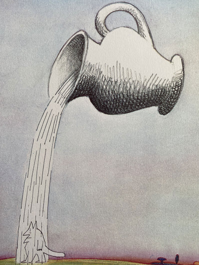 Saul Steinberg Vintage Print 1977 - Original Lithograph