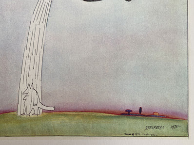 Saul Steinberg Vintage Print 1977 - Original Lithograph