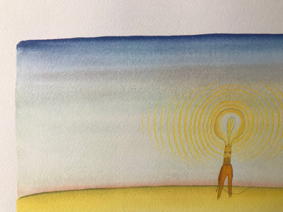 Jean-Michel Folon Vintage Print 1974