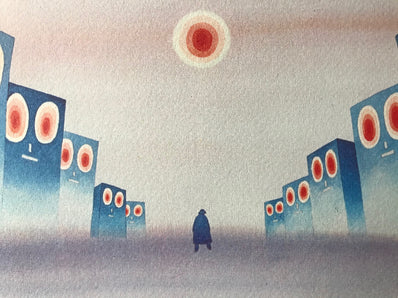 Jean-Michel Folon Vintage Print 1974