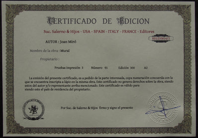 Joan Miró - Hand Pressed Print