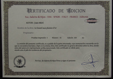 Joan Miró - Hand Pressed Print