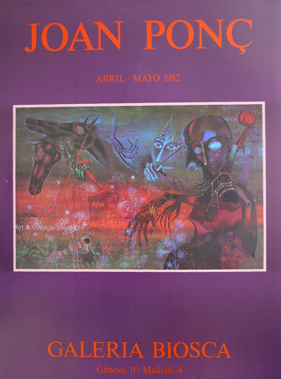 Joan Ponç  - Original Artist Poster 1982