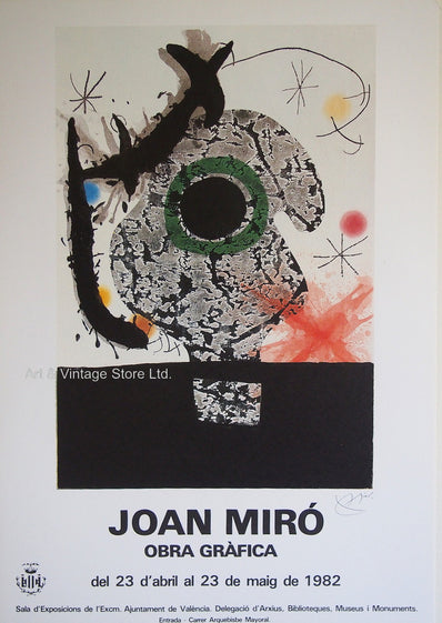 Joan Miró Original Artist Poster 1982