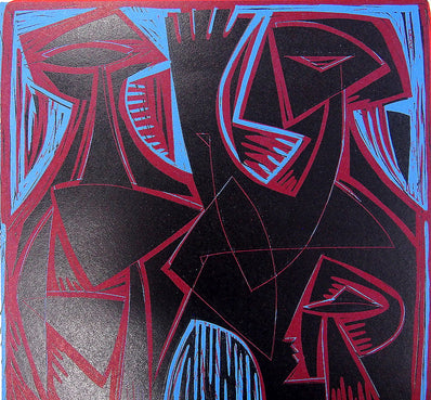 Karl-Heinz Steib - Graphik der Gegenwart Woodcut Poster 1997