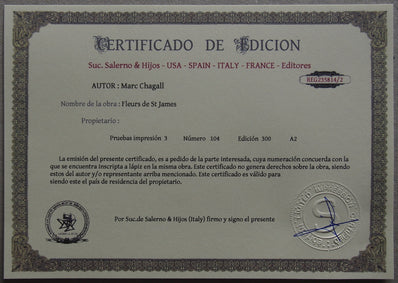 Marc Chagall - Hand Pressed Print