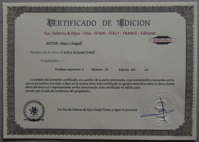 Marc Chagall - Hand Pressed Print