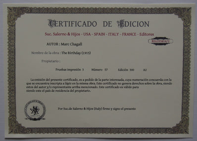 Marc Chagall - Hand Pressed Print