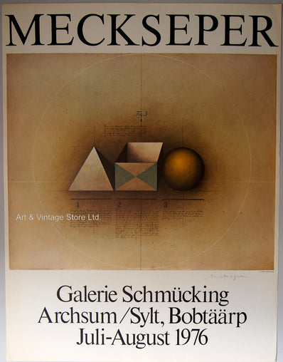 Frederich Meckseper - Hand signed Original Artist Poster 1976