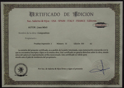 Joan Miró - Hand Pressed Print