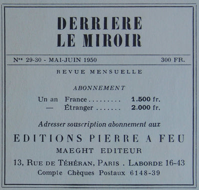 Joan Miro Print - Original Lithograph 1950