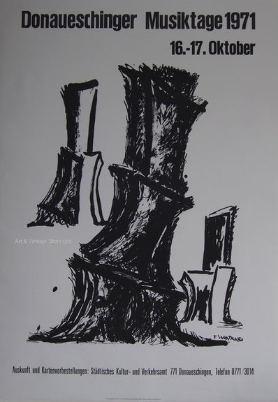 Fritz Wotruba - Original Artist Poster 1971