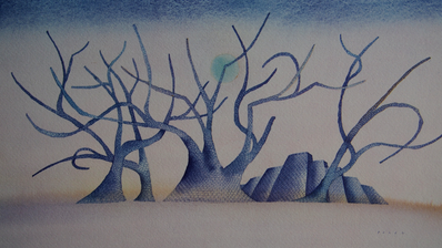 Jean-Michel Folon Vintage Print 1974