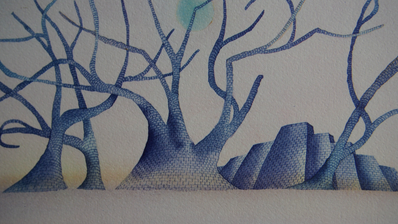 Jean-Michel Folon Vintage Print 1974