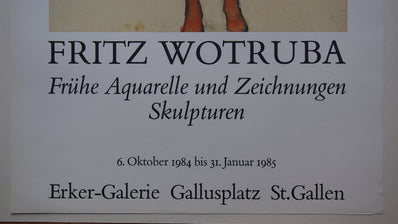 Fritz Wotruba - Original Artist Poster 1985