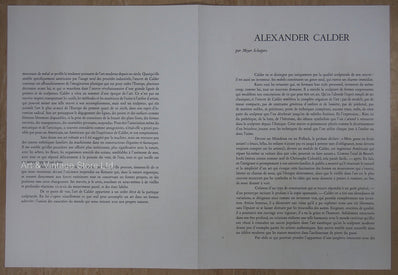 Alexander Calder Print - Original Lithograph 1966