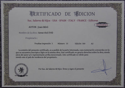 Joan Miró - Hand Pressed Print