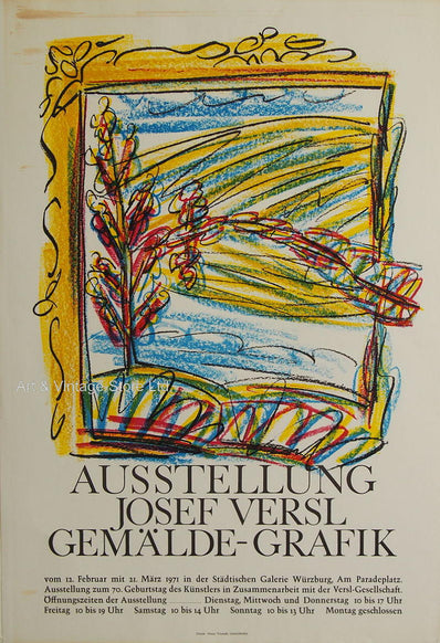 Josef Versl - Original Artist Poster 1971
