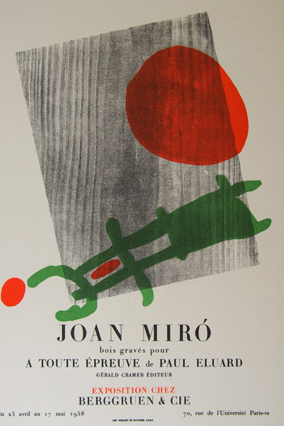 Joan Miró Vintage Print - Original Lithograph 1959