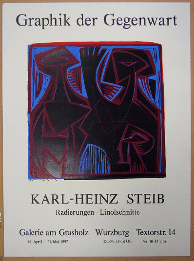 Karl-Heinz Steib - Graphik der Gegenwart Woodcut Poster 1997