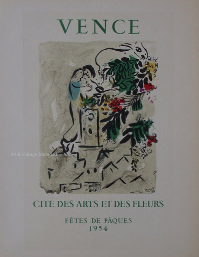 Marc Chagall Vintage Print - Original Lithograph 1959