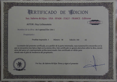 Roy Lichtenstein - Fine Art Print