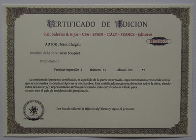 Marc Chagall - Hand Pressed Print