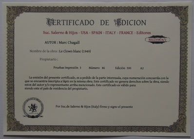 Marc Chagall - Hand Pressed Print