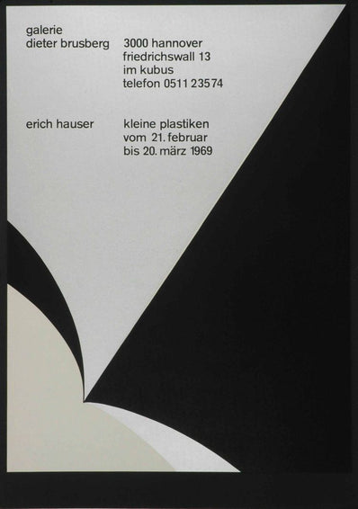 Erich Hauser - Original Artist Poster 1969
