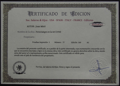 Joan Miró - Hand Pressed Print