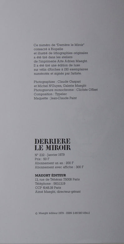 Jean Paul Riopelle Vintage Print - Original Lithograph 1979