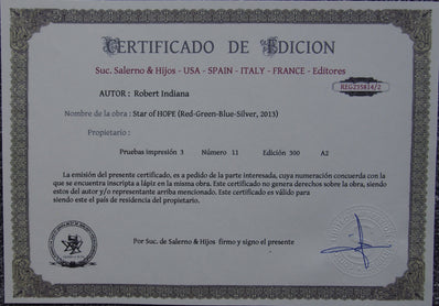 Robert Indiana- Hand Pressed Print