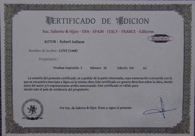 Robert Indiana- Hand Pressed Print