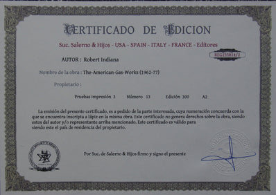 Robert Indiana- Hand Pressed Print