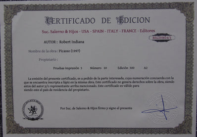 Robert Indiana- Hand Pressed Print