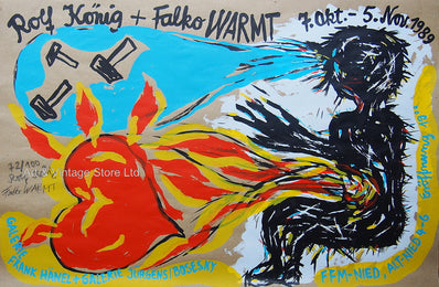 Rolf König - Original Hand Signed Serigraph 1989 - Collectible Art