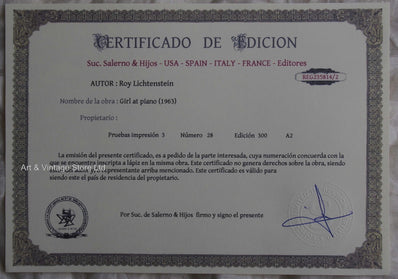 Roy Lichtenstein - Fine Art Print