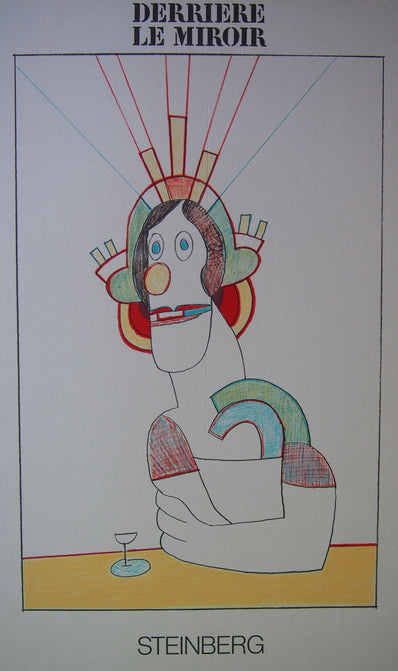 Saul Steinberg Vintage Print 1977 - Original Lithograph