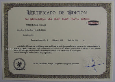 Sam Francis - Fine Art Print