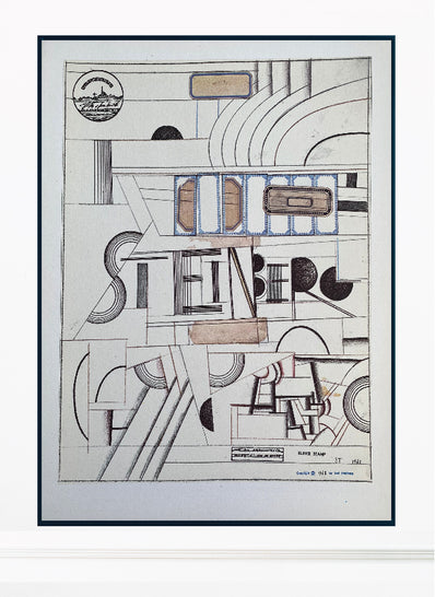 Saul Steinberg Vintage Print 1977 - Original Lithograph