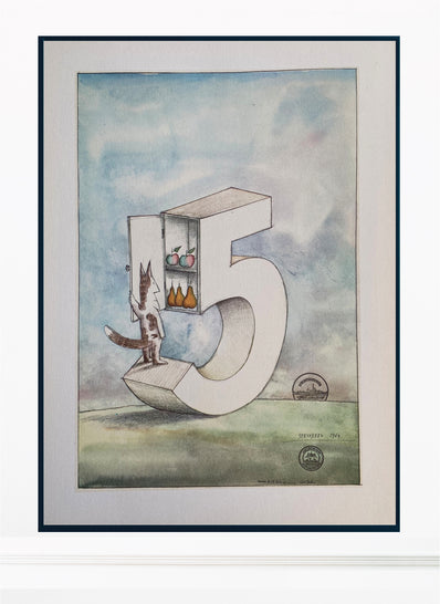 Saul Steinberg Vintage Print 1977 - Original Lithograph