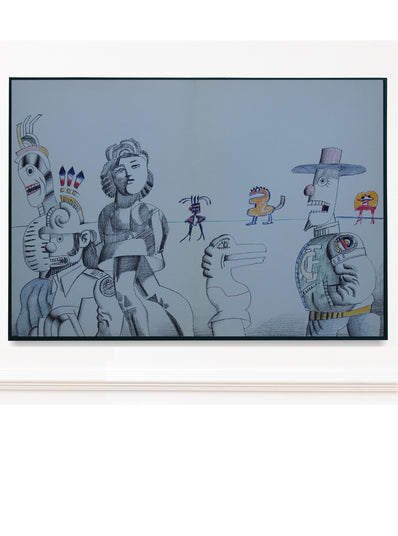 Saul Steinberg Vintage Print 1973 - Original Lithograph