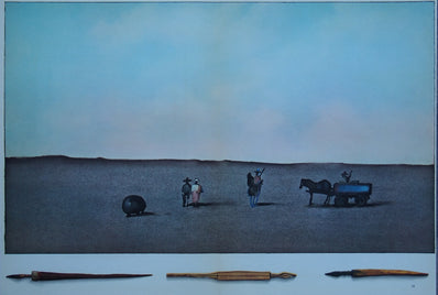 Saul Steinberg Vintage Print 1973 - Original Lithograph