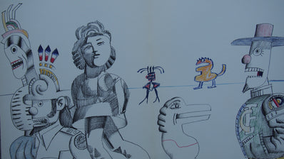 Saul Steinberg Vintage Print 1973 - Original Lithograph