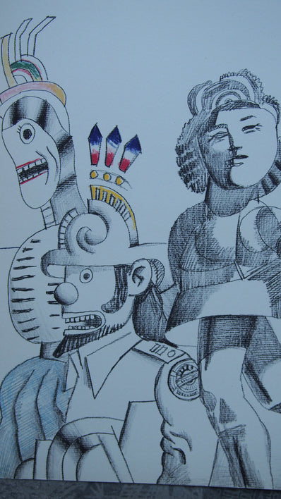 Saul Steinberg Vintage Print 1973 - Original Lithograph