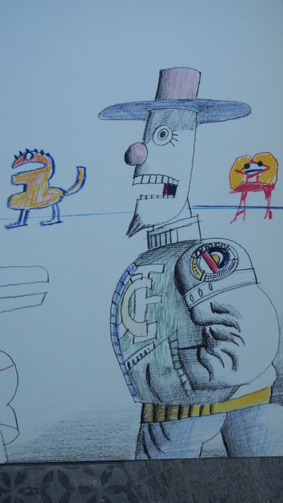 Saul Steinberg Vintage Print 1973 - Original Lithograph