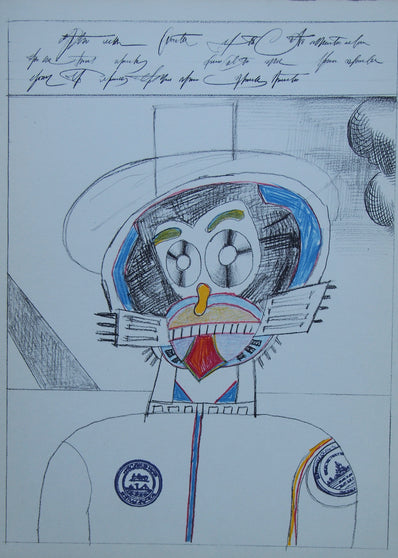 Saul Steinberg Vintage Print 1973 - Original Lithograph